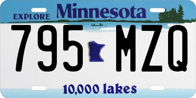 MN license plate 795MZQ