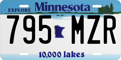 MN license plate 795MZR