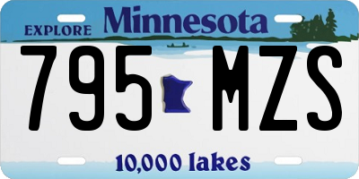 MN license plate 795MZS