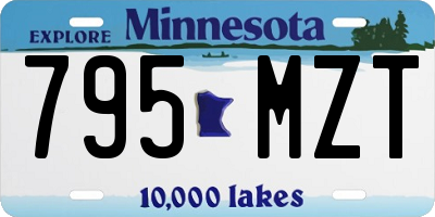 MN license plate 795MZT