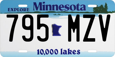 MN license plate 795MZV