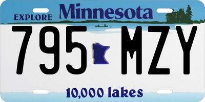 MN license plate 795MZY