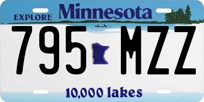 MN license plate 795MZZ