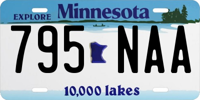 MN license plate 795NAA