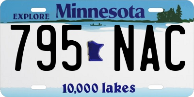 MN license plate 795NAC