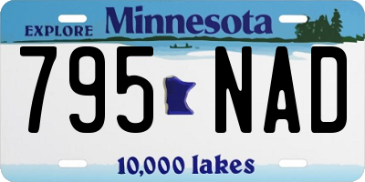 MN license plate 795NAD