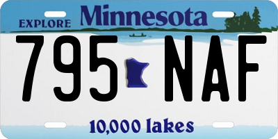 MN license plate 795NAF