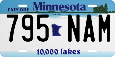 MN license plate 795NAM