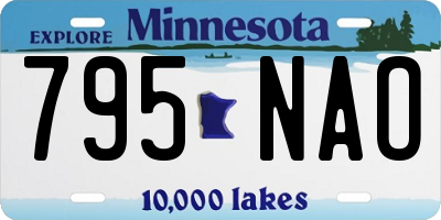 MN license plate 795NAO