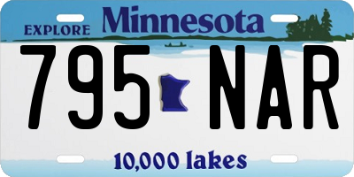MN license plate 795NAR
