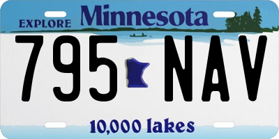 MN license plate 795NAV