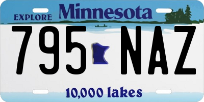 MN license plate 795NAZ