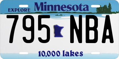 MN license plate 795NBA