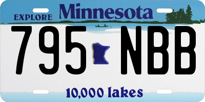 MN license plate 795NBB