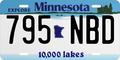 MN license plate 795NBD