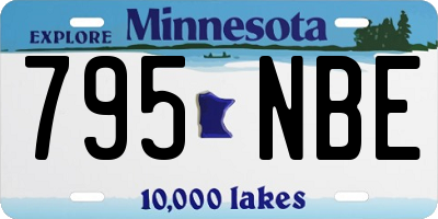 MN license plate 795NBE