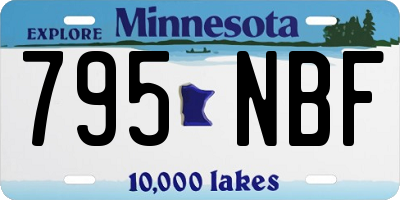 MN license plate 795NBF