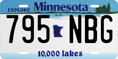 MN license plate 795NBG