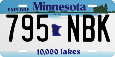 MN license plate 795NBK