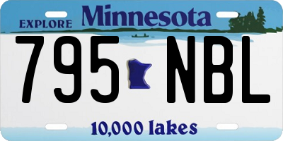MN license plate 795NBL