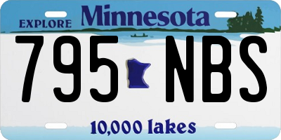 MN license plate 795NBS