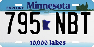 MN license plate 795NBT