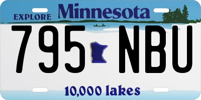 MN license plate 795NBU
