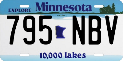 MN license plate 795NBV