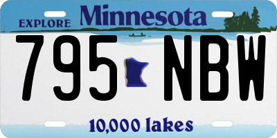 MN license plate 795NBW