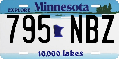 MN license plate 795NBZ
