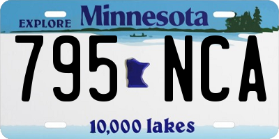 MN license plate 795NCA