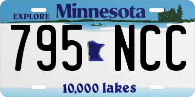 MN license plate 795NCC