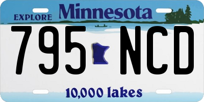 MN license plate 795NCD