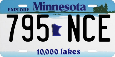 MN license plate 795NCE