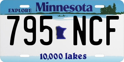 MN license plate 795NCF
