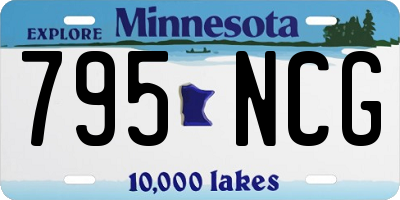 MN license plate 795NCG