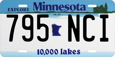 MN license plate 795NCI