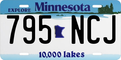 MN license plate 795NCJ