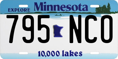 MN license plate 795NCO