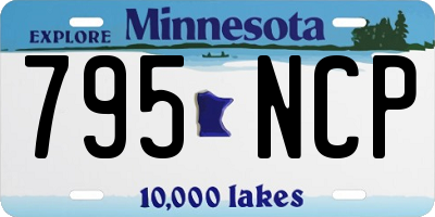 MN license plate 795NCP