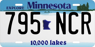 MN license plate 795NCR