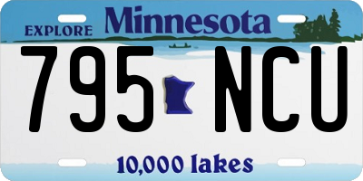 MN license plate 795NCU