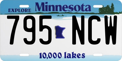 MN license plate 795NCW