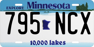 MN license plate 795NCX