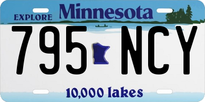 MN license plate 795NCY