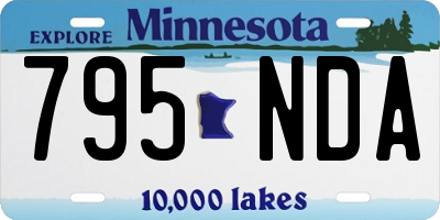 MN license plate 795NDA