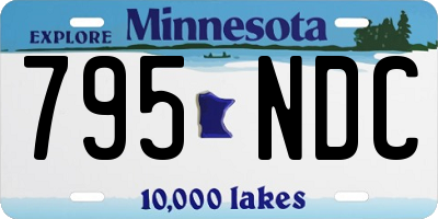 MN license plate 795NDC