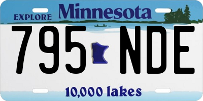 MN license plate 795NDE
