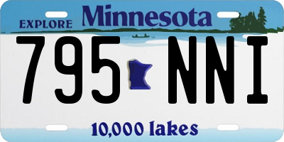 MN license plate 795NNI