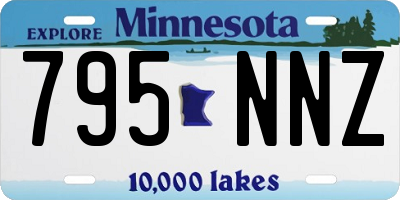 MN license plate 795NNZ